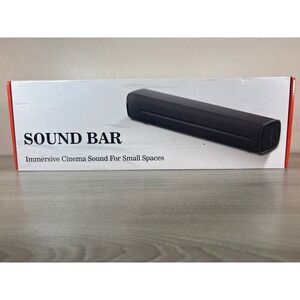 Compact Sound Bar Immersive Cinema Sound for Small Spaces Black Home Theater TV